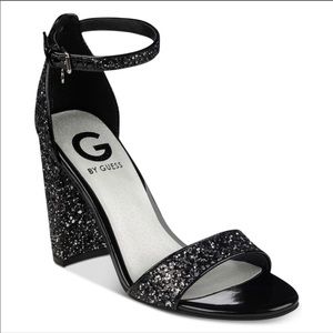 In Box Guess Shantel block heel sandals size 8.5 M